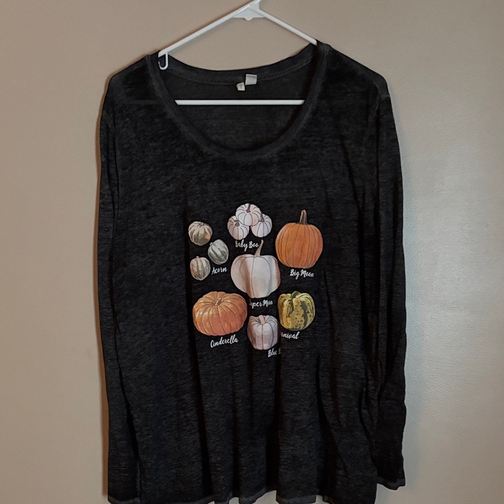 Fall black, long sleeve pumpkins